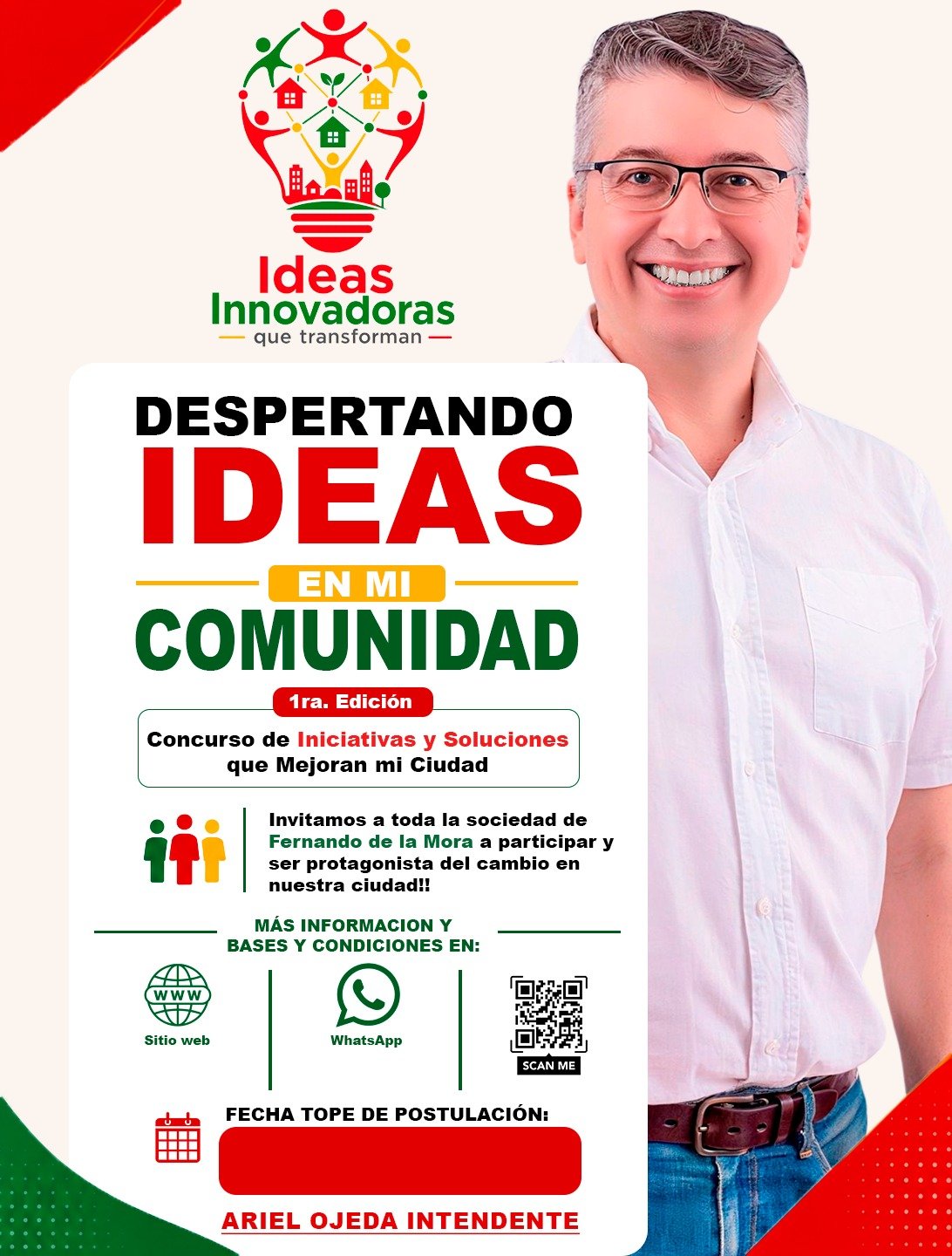 Afiche del concurso Despertando Ideas en mi Comunidad